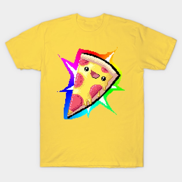 Pixel Pizza T-Shirt by debrincatdoodles